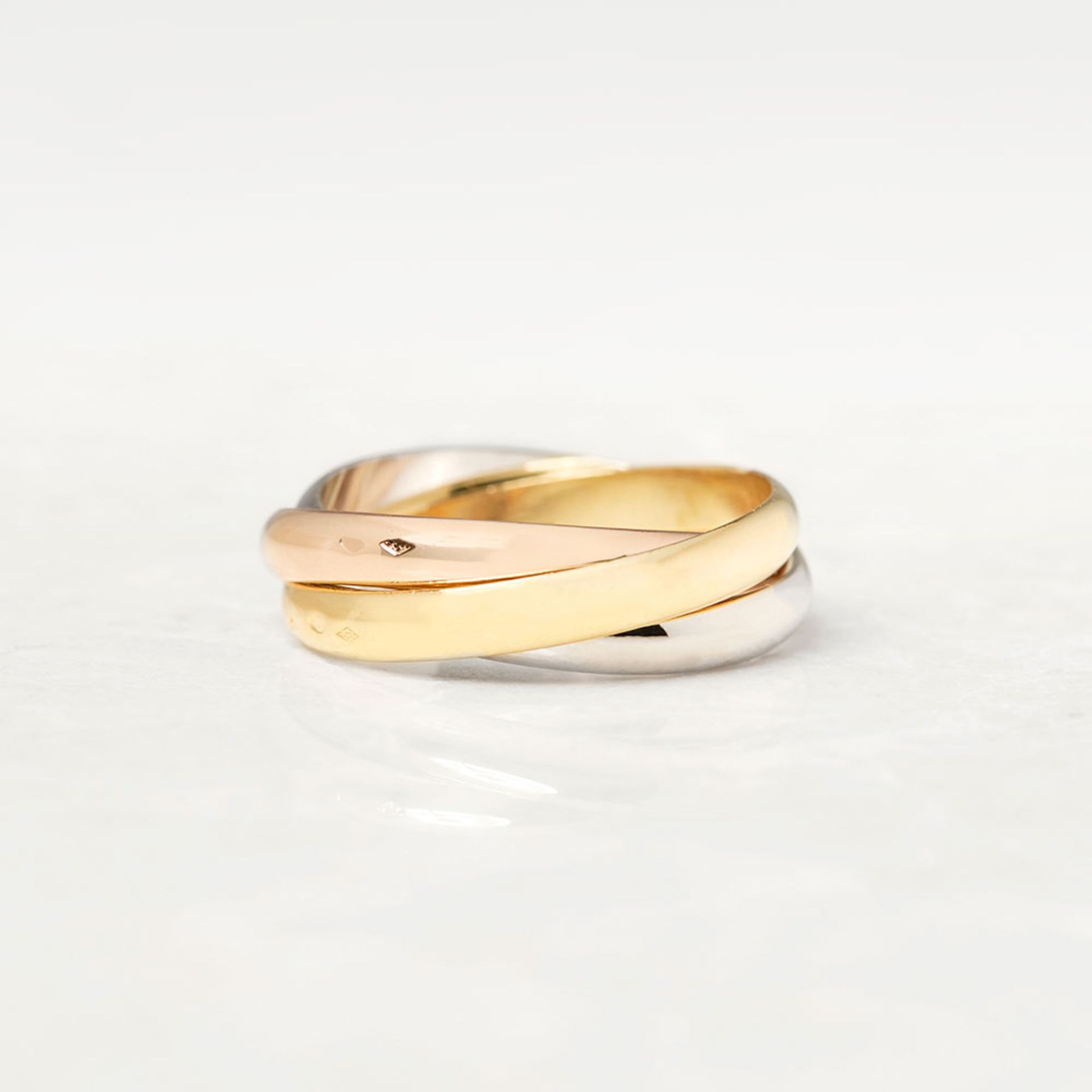 Cartier 18k Yellow, White & Rose Gold Trinity Ring - Image 3 of 6