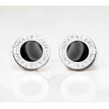 Montblanc Stainless Steel Black Onyx Iconic Cufflinks