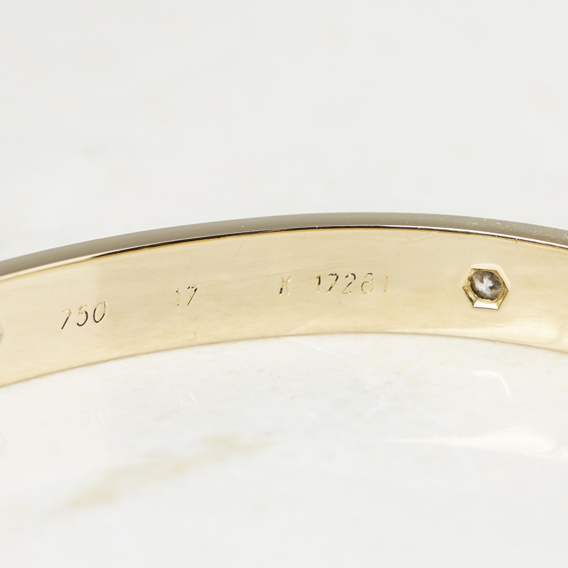 Cartier 18k Yellow Gold 6 Diamond Love Bracelet B6026417 - Image 6 of 9