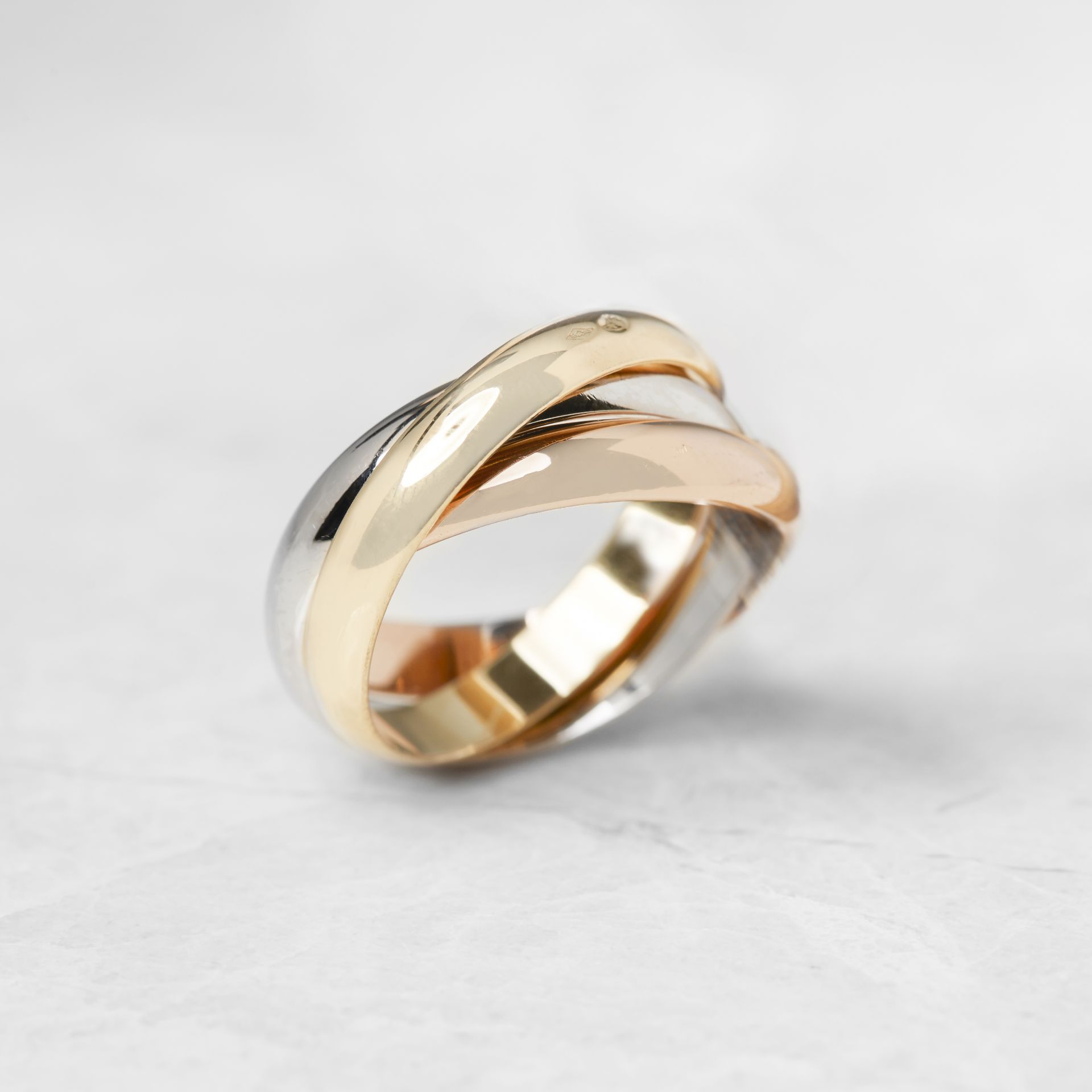 Cartier 18k Yellow, White & Rose Gold Trinity Ring - Image 18 of 18