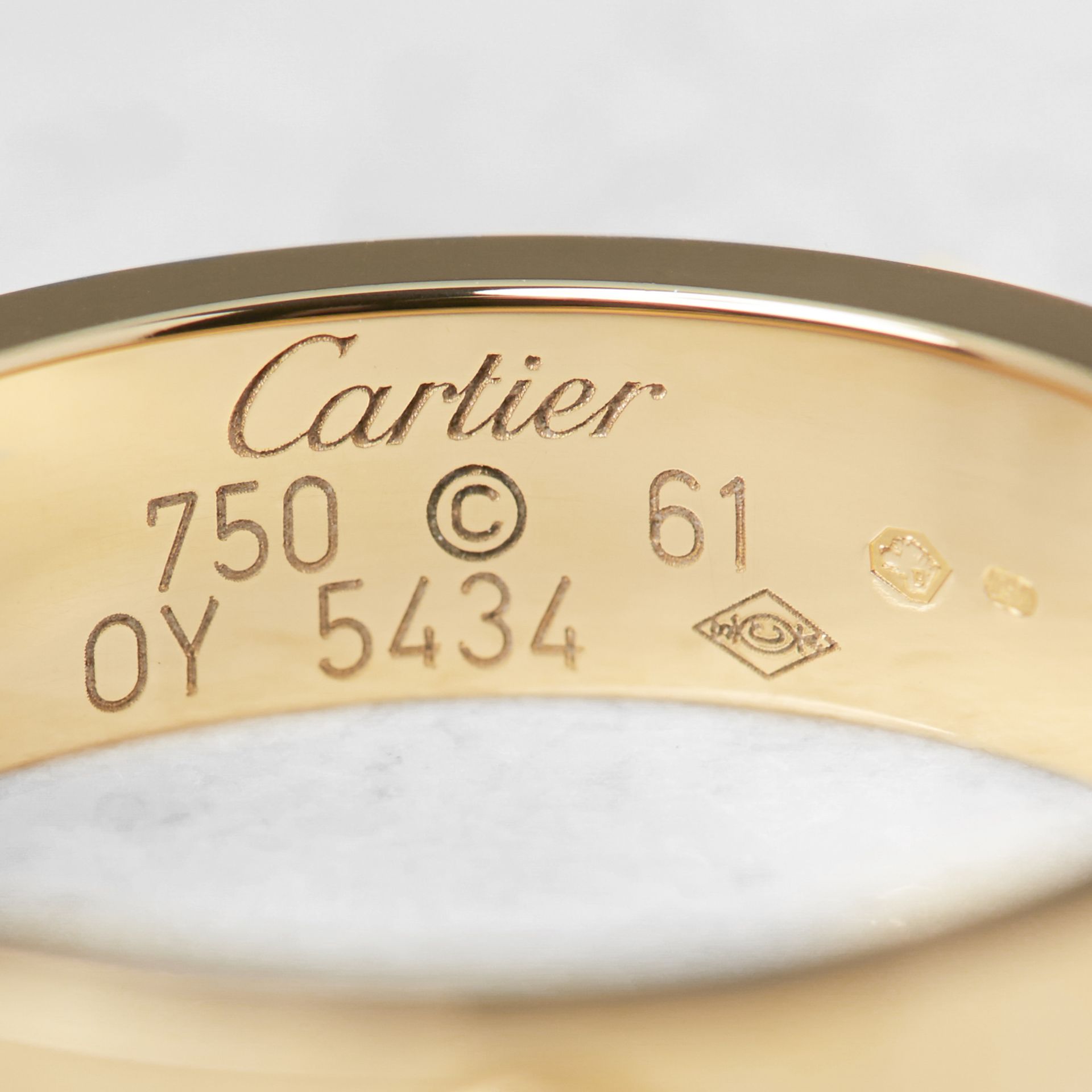 Cartier 18k Yellow Gold 3 Diamond Love Ring - Image 11 of 11