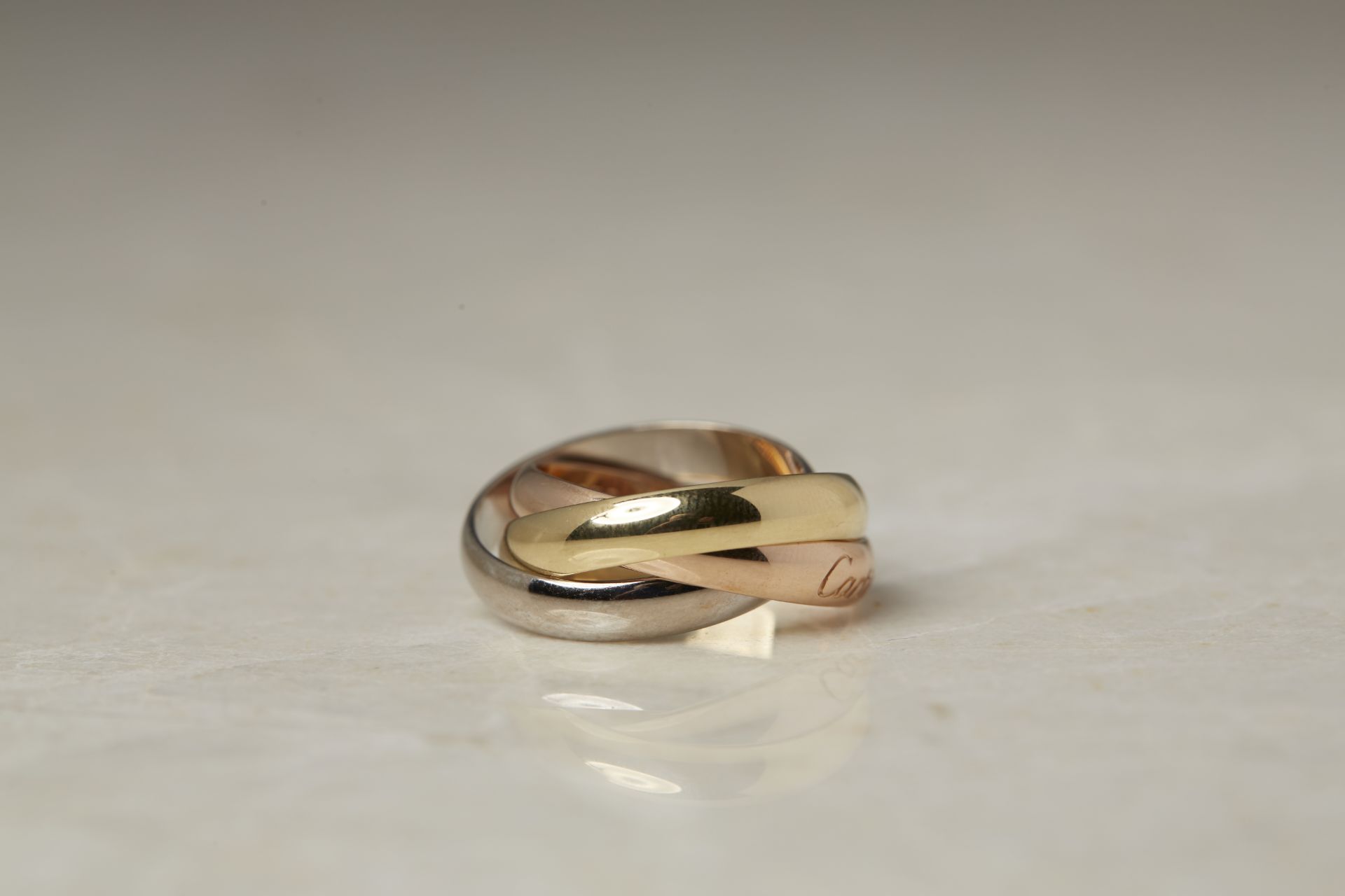 Cartier 18k Yellow, White & Rose Gold Trinity Ring - Image 13 of 17