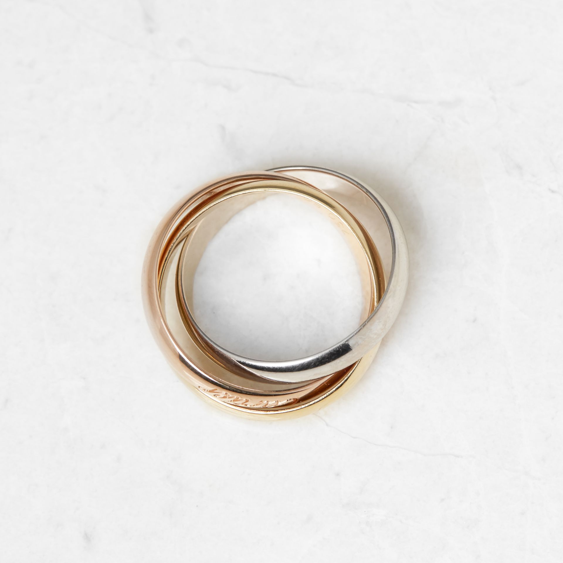 Cartier 18k Yellow, White & Rose Gold Trinity Ring - Image 10 of 17