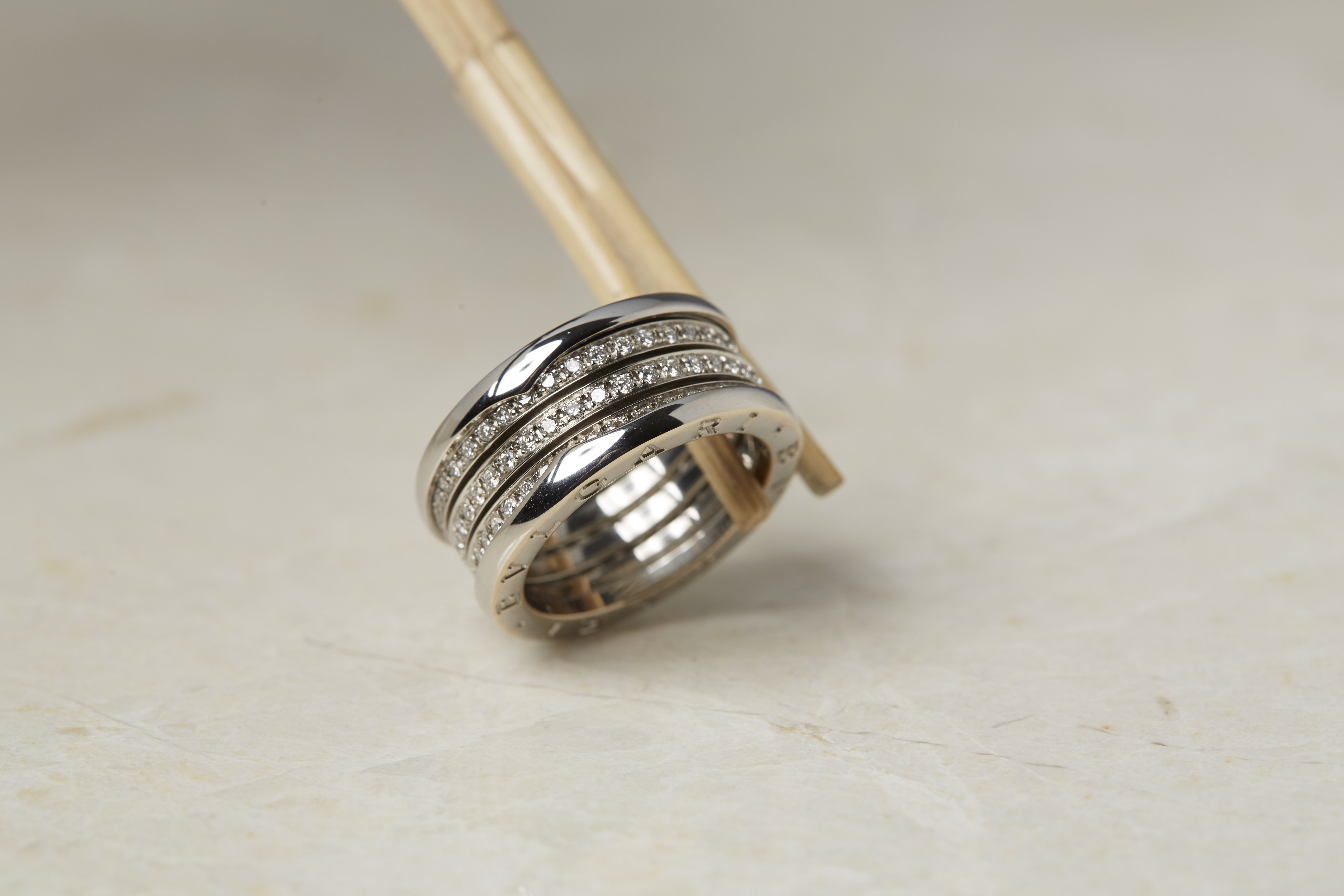 Bulgari 18k White Gold Diamond B.Zero 1 Ring - Image 2 of 13