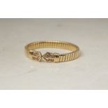 BulgarI 18k Yellow Gold Diamond Cuff Bracelet