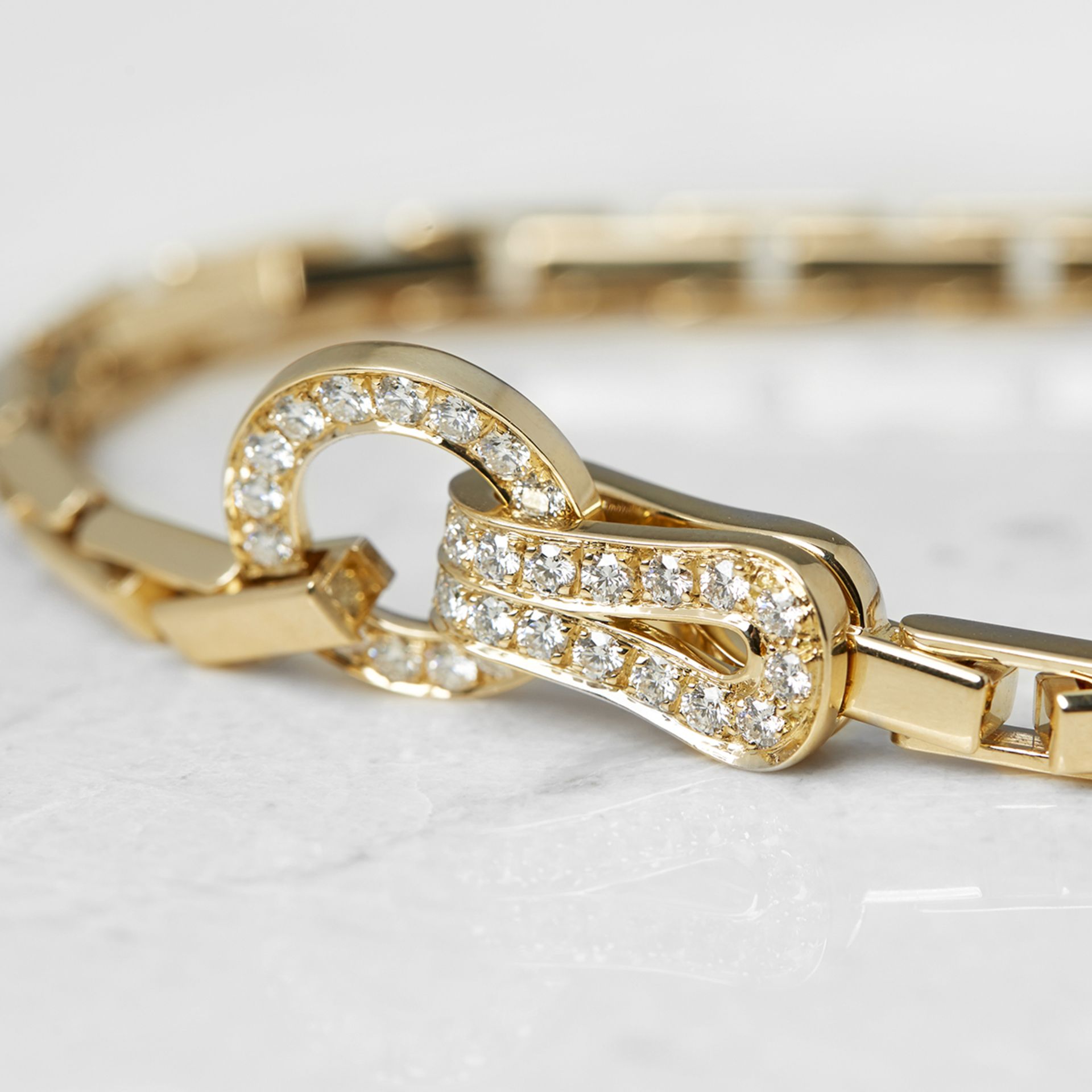Cartier 18k Yellow Gold Diamond Agrafe Bracelet - Image 4 of 7