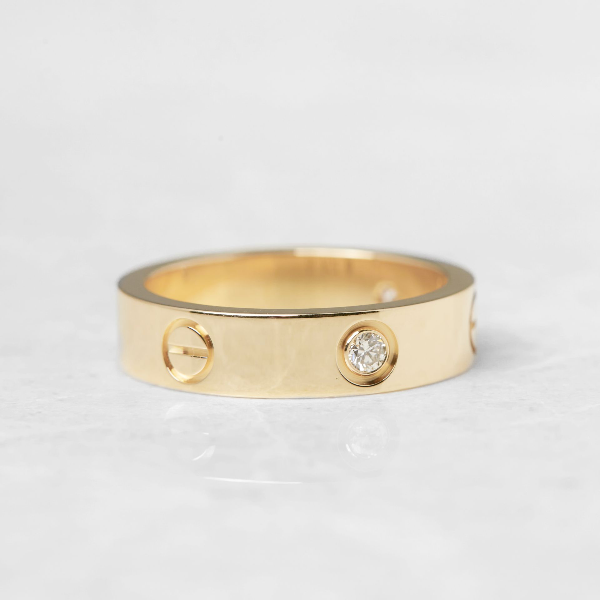 Cartier 18k Yellow Gold 3 Diamond Love Ring - Image 9 of 11