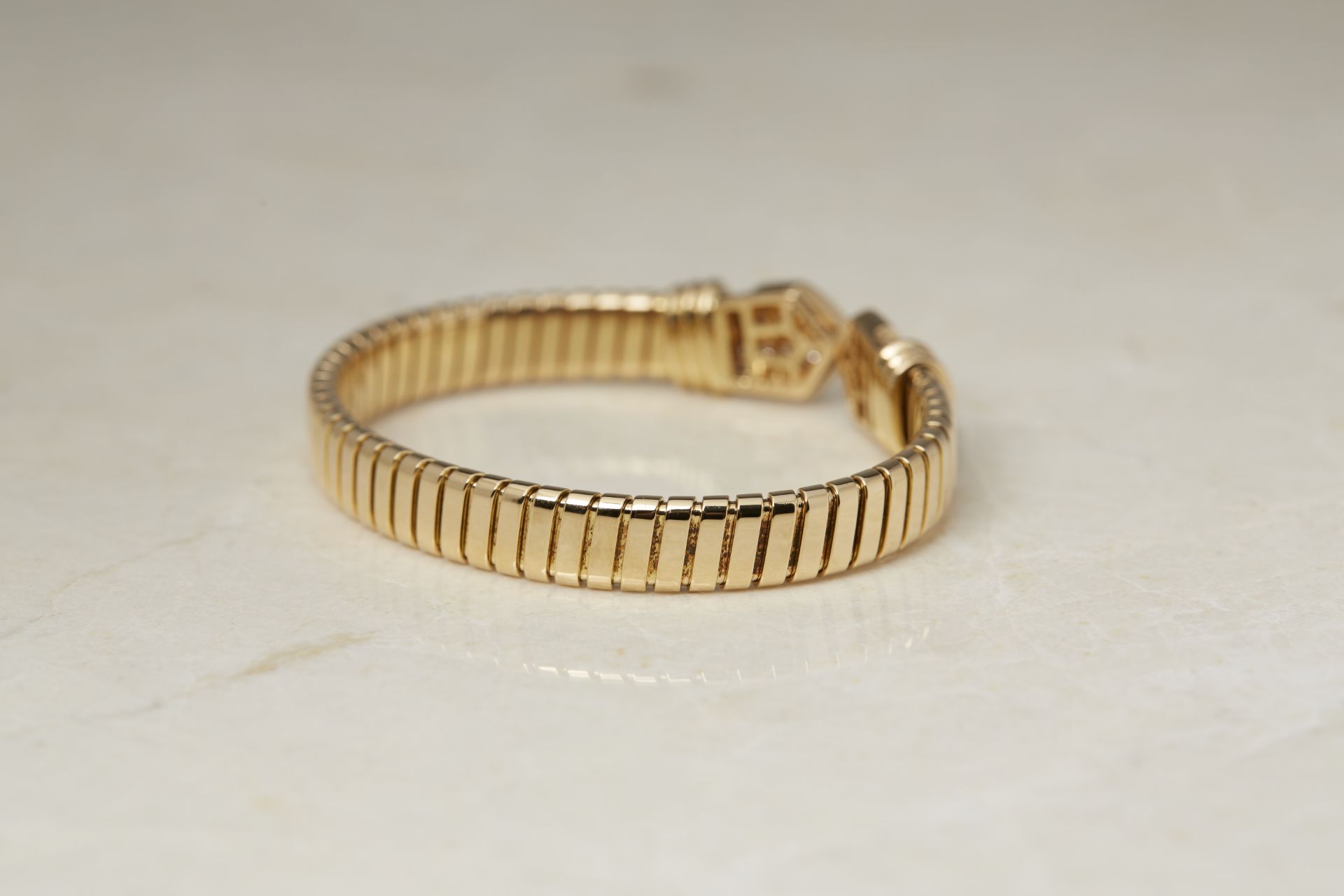 BulgarI 18k Yellow Gold Diamond Cuff Bracelet - Image 3 of 9
