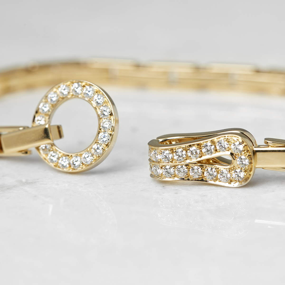 Cartier 18k Yellow Gold Diamond Agrafe Bracelet - Image 5 of 7