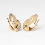 Van Cleef & Arpels 18k Yellow Gold Diamond Earrings