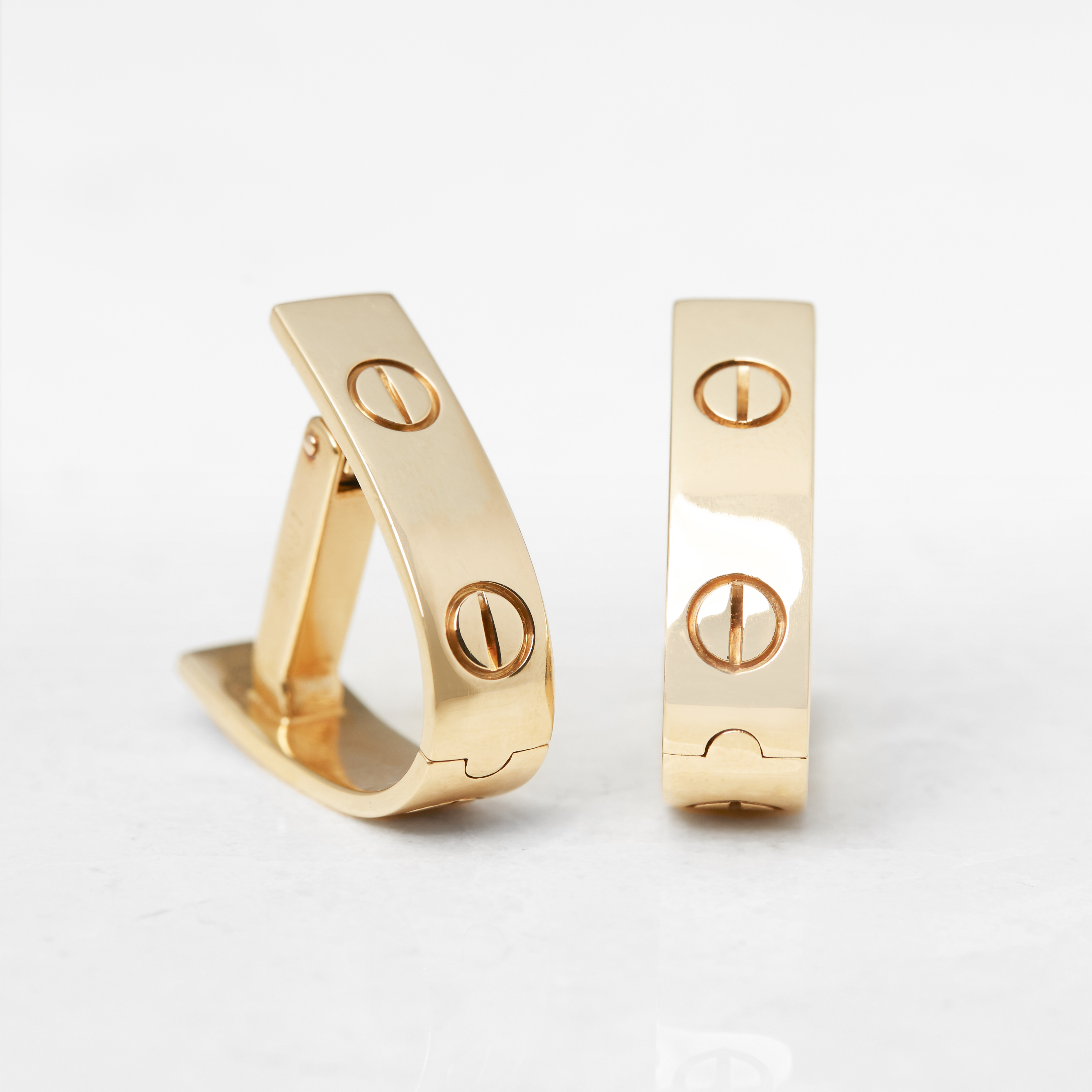 Cartier 18k Yellow Gold Love Cufflinks - Image 9 of 19