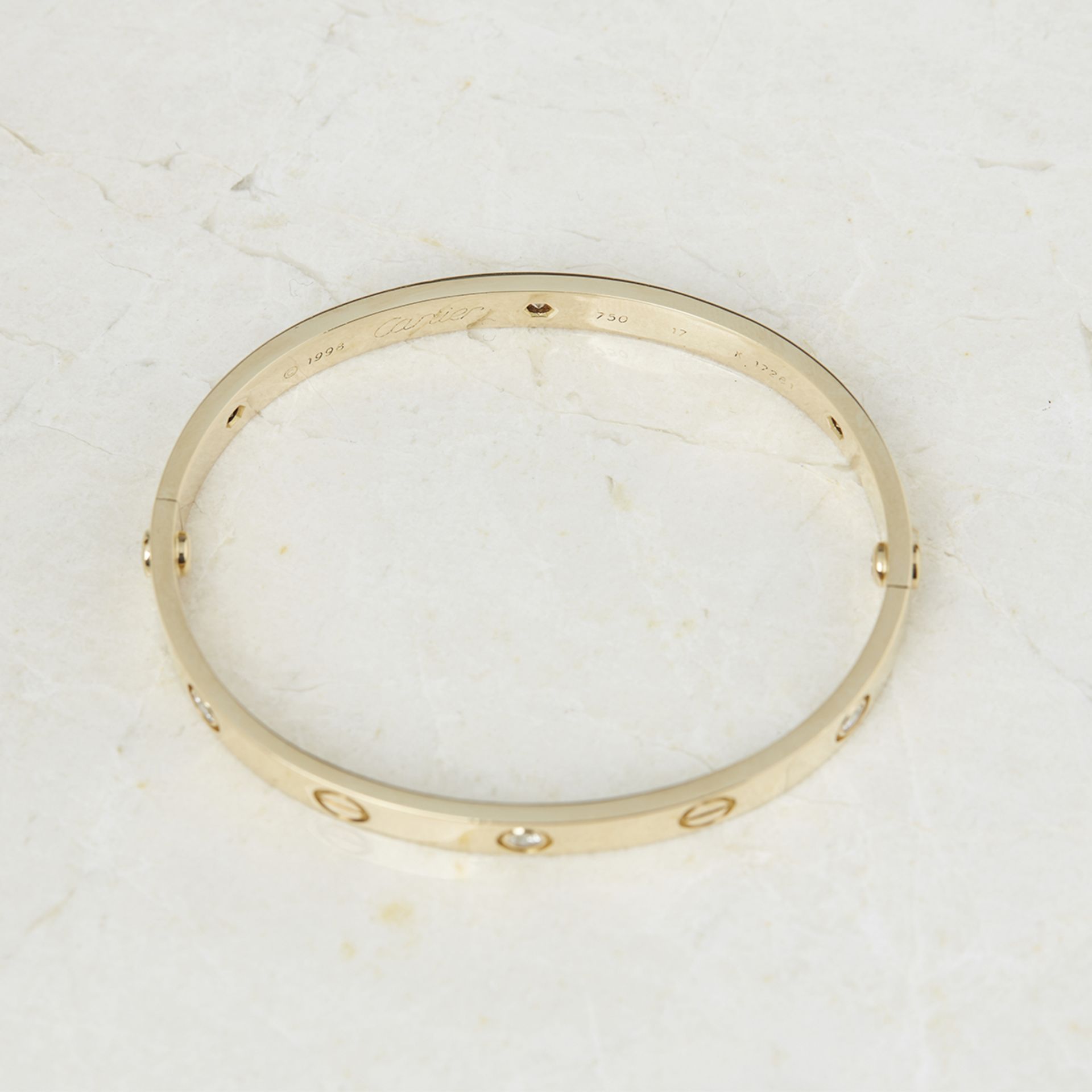 Cartier 18k Yellow Gold 6 Diamond Love Bracelet B6026417 - Image 2 of 9