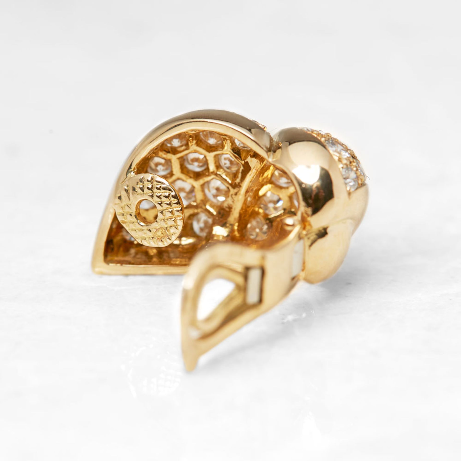 Van Cleef & Arpels 18k Yellow Gold Diamond Earrings - Image 5 of 7