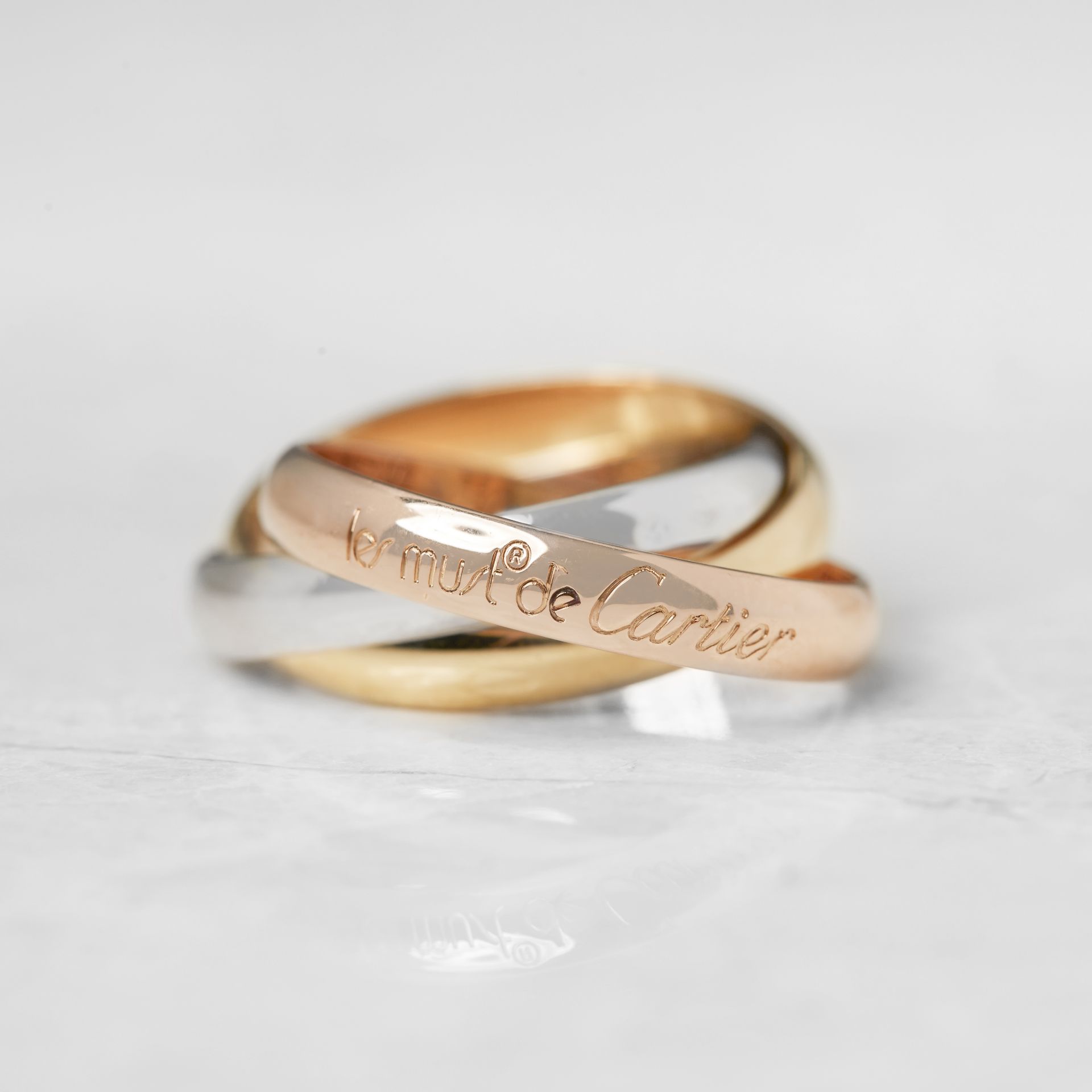 Cartier 18k Yellow, White & Rose Gold Trinity Ring - Image 10 of 18
