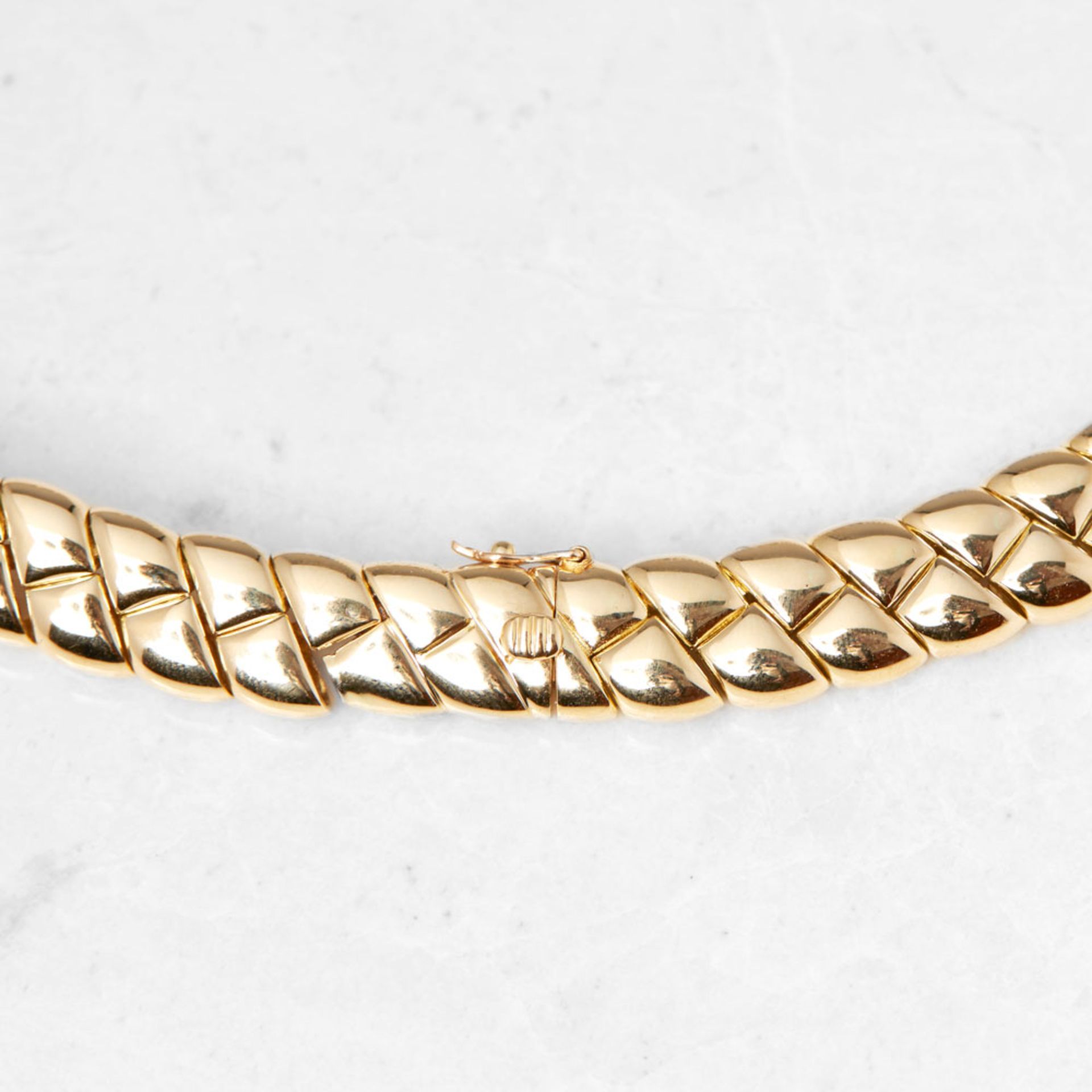 Van Cleef & Arpels 18k Yellow Gold Diamond Link Necklace - Image 3 of 5