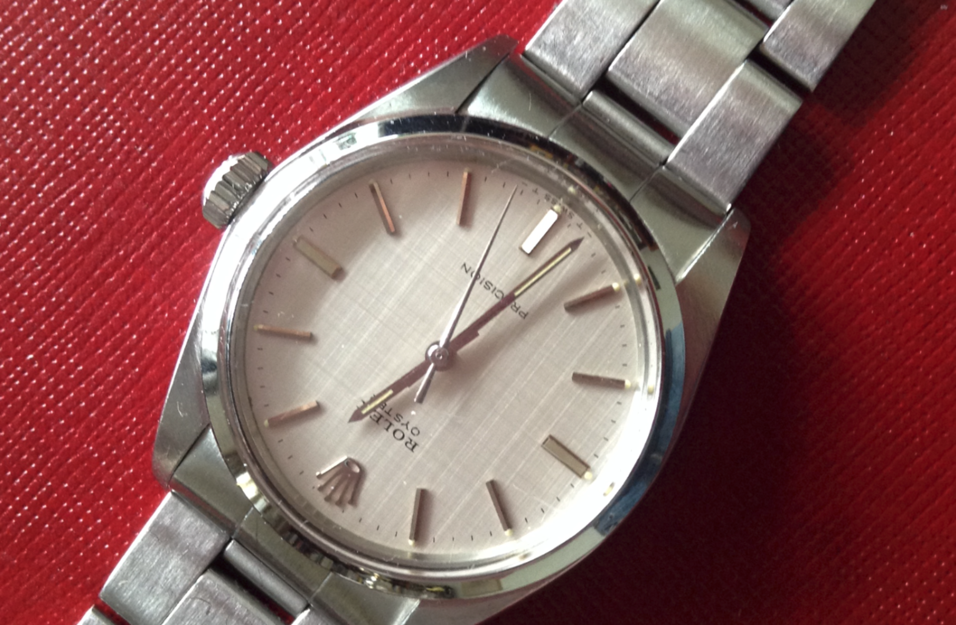 Rolex Gents Oyster Precision 6426 Stainless Steel with Silver Linen Dial 1972 **Reserve Lowered** - Image 9 of 9