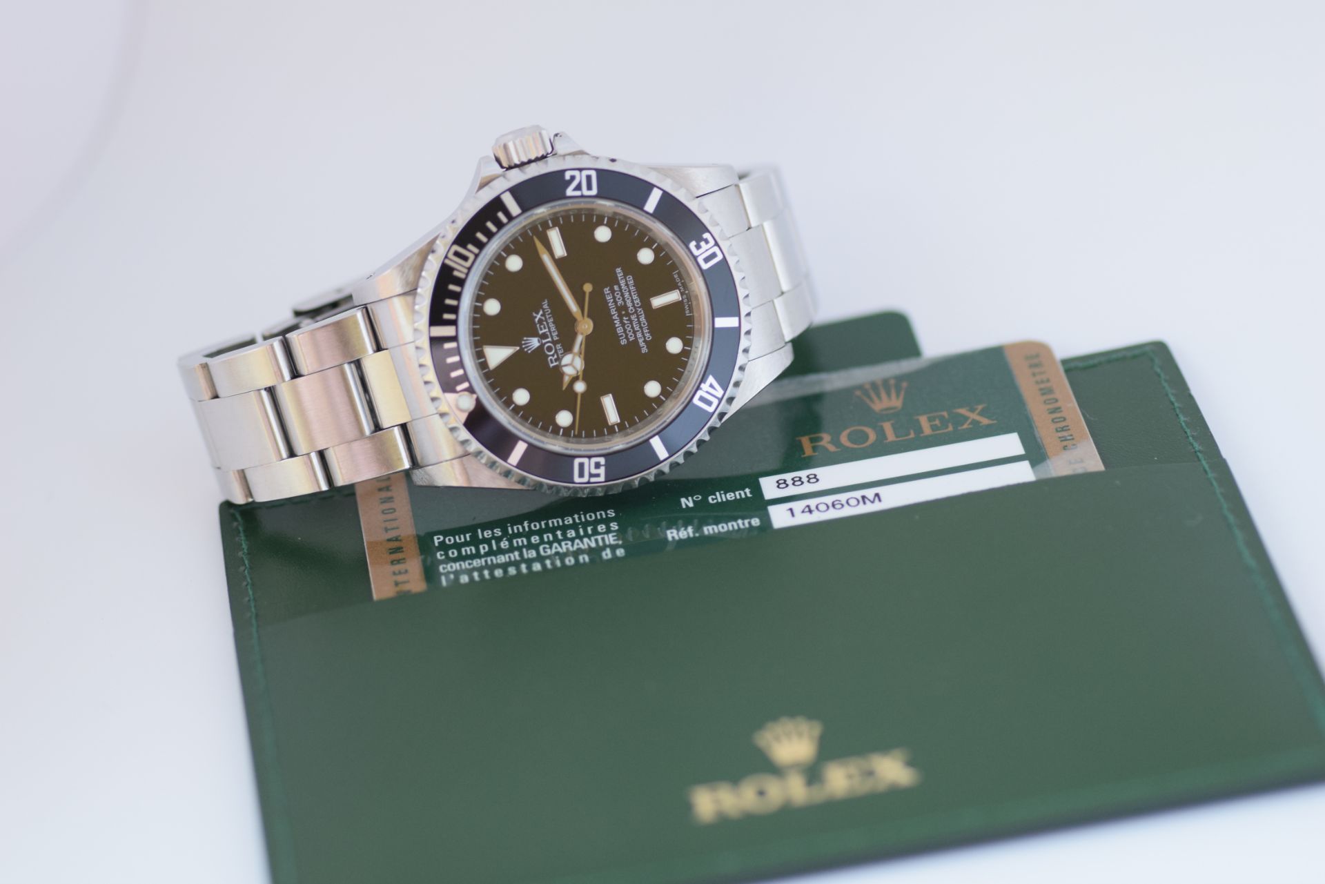 Rolex 14060M Non Date Submariner 2009 Engraved Rehaut 2009 Wty Card - Image 6 of 10
