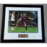 Lionel Messi Signed Framed Photo - Champions League Final 28 05 11