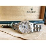 Ladies 18ct Gold & Stainless Steel Rolex Watch