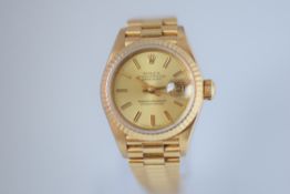 Rolex Datejust 69178 Ladies 18ct Gold President Watch Box/Service Card