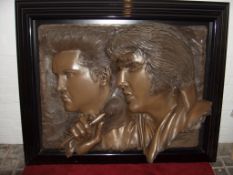 Elvis Presley framed Sculpture (bonded bronze)