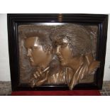 Elvis Presley framed Sculpture (bonded bronze)