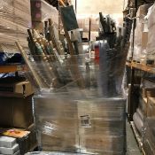 1 Pallet of estimated 200 various Curtain polls all boxed - high resale value