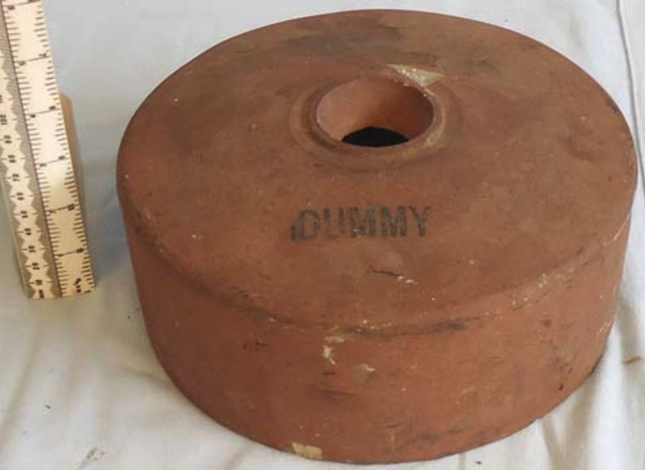 INERT DEACTIVATED. WW2 Japanese Type 3 Ceramic Cased Land Mine Manufactured In America - Image 2 of 3