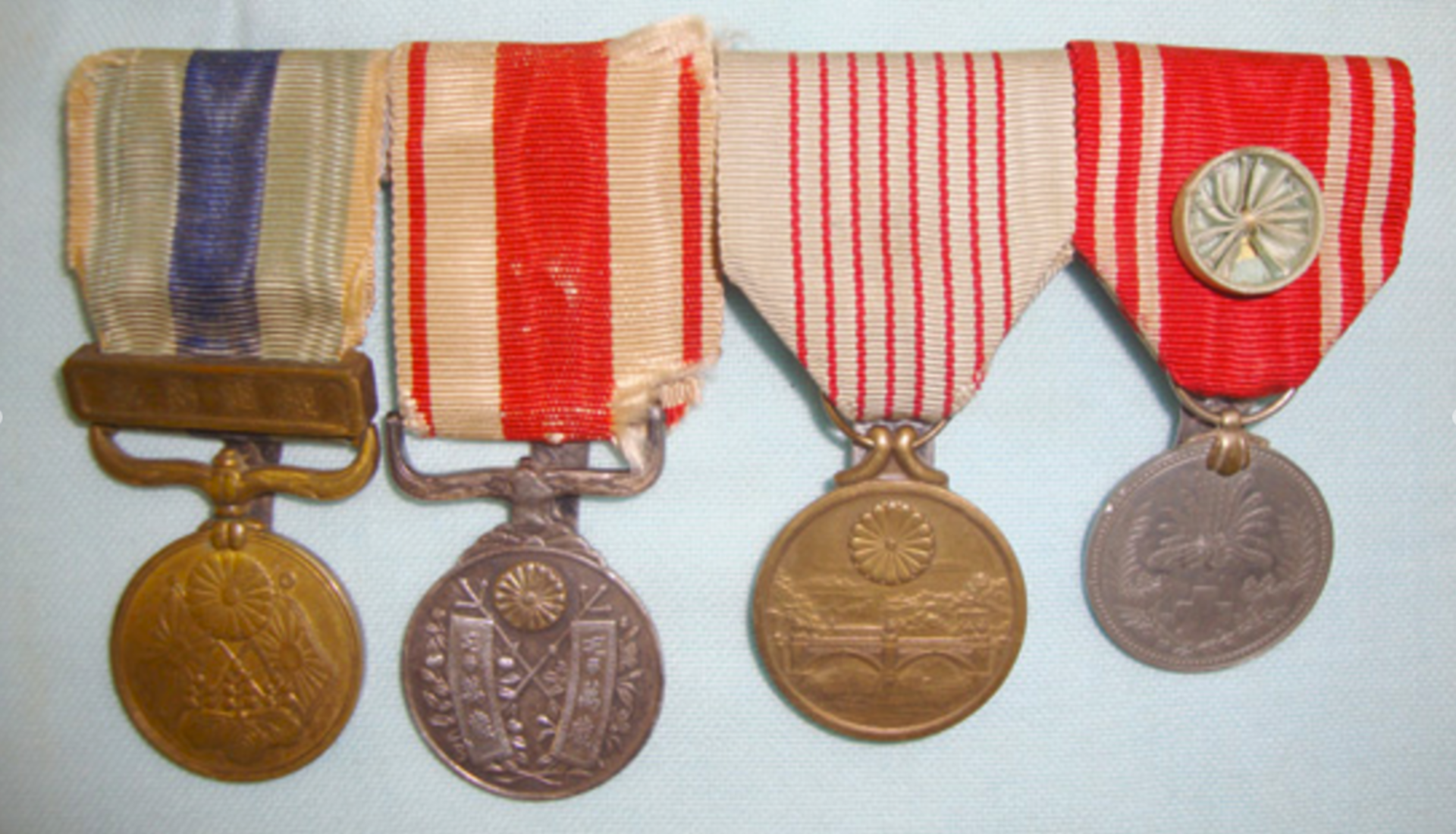 Mounted for wear, Japanese Medal Group (4 Medals) from the Estate of Major W Rawlings I.A.O.C.