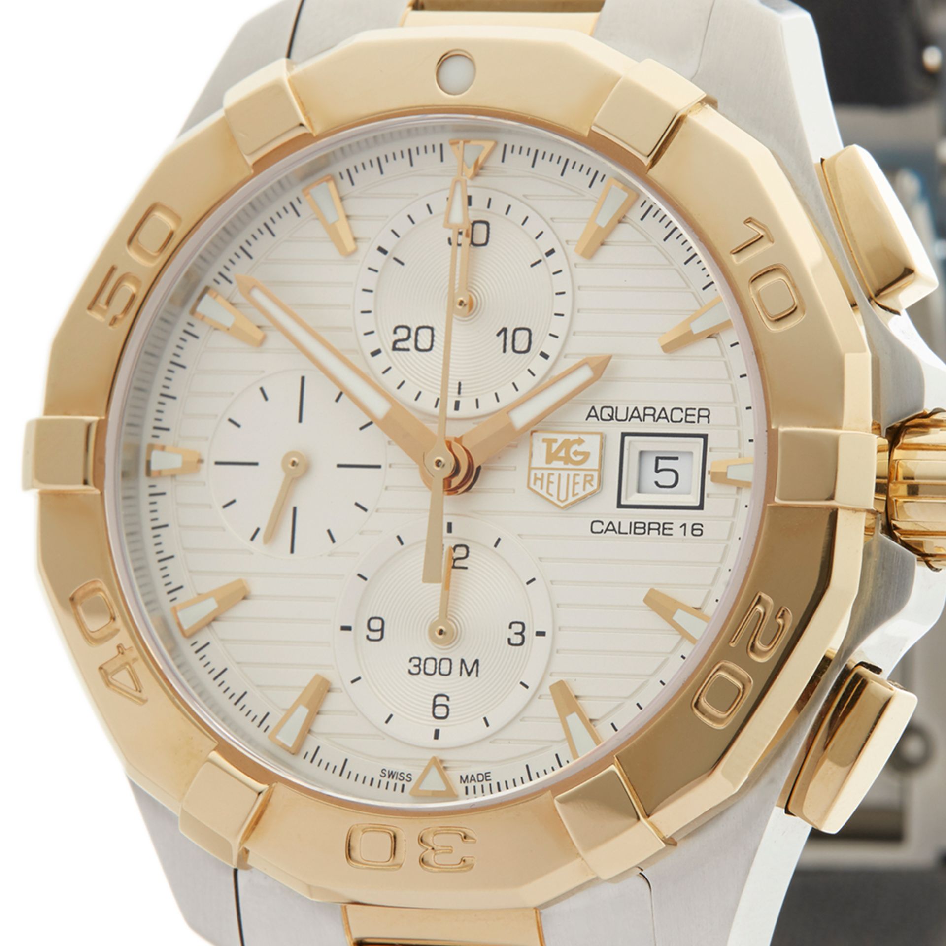 Tag Heuer Aquaracer 43mm Stainless Steel & Yellow Gold Plated CAY2121.BB0923 - Image 3 of 9