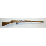 British Nitro Proofed, Swiss, Schmidt-Rubin Model 1889 7.5 x 53.5 mm Straight Pull, Rifle. Sn