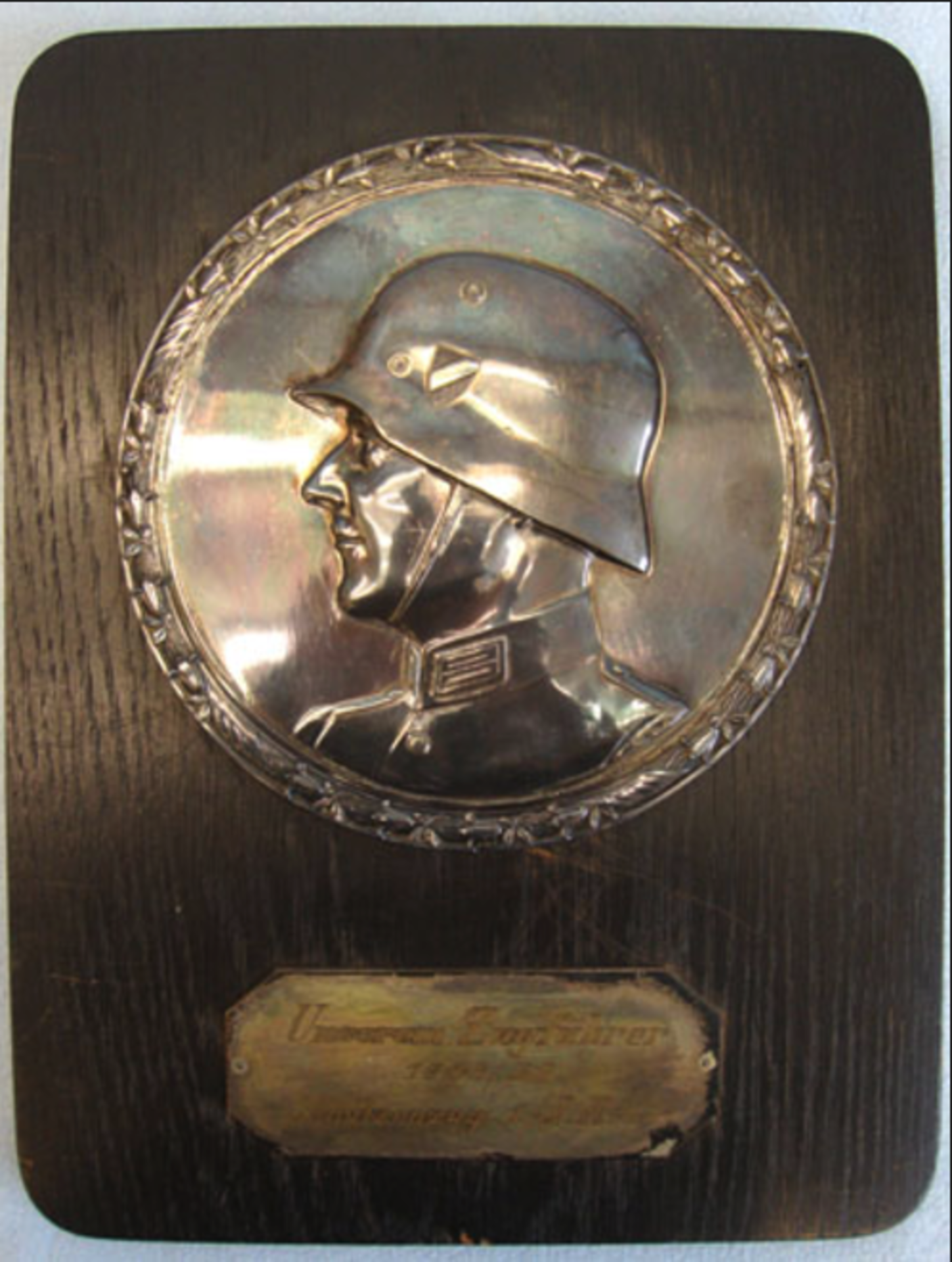 Pre WW2 German Nazi Era 1935-36 Commemorative Wall Plaque To 'Unserem Zugfuhrer' (Our Leader).