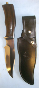 MINT, C1960s Large English Made Colt Bowie By Jack Adams Ltd Sheffield With Laminated Tropical