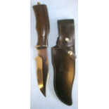 MINT, C1960s Large English Made Colt Bowie By Jack Adams Ltd Sheffield With Laminated Tropical