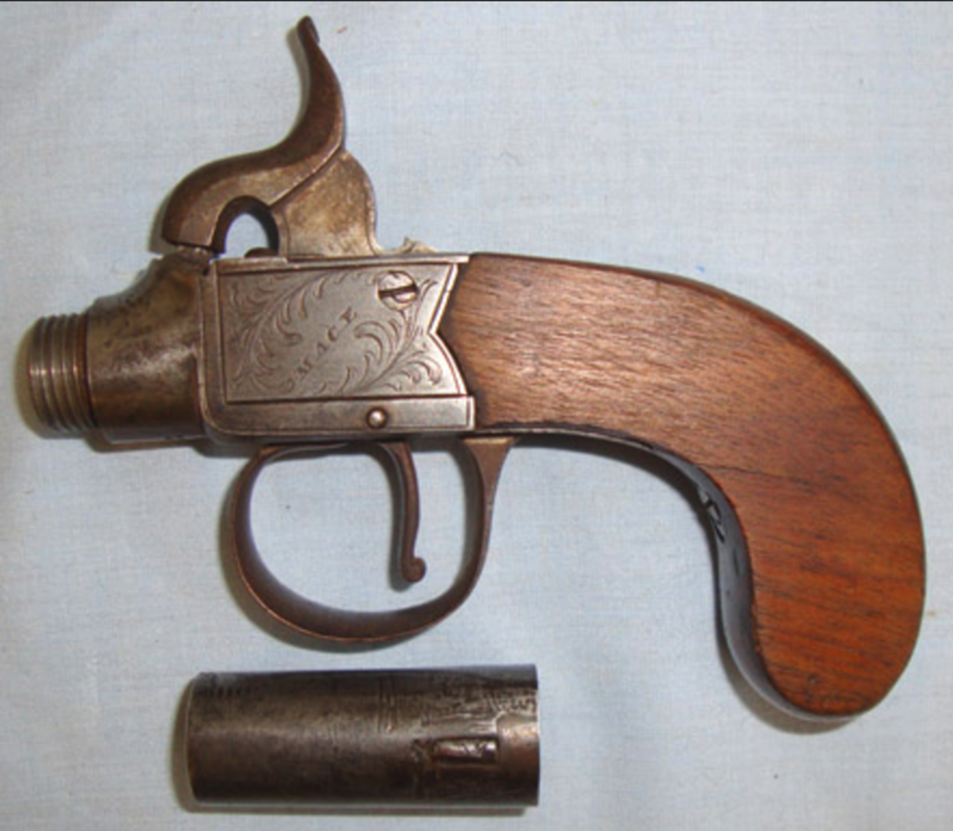 John Or Thomas Mace, Reading, Berkshire.1823- 1850 English .44" Bore Percussion Pocket Pistol - Image 3 of 3