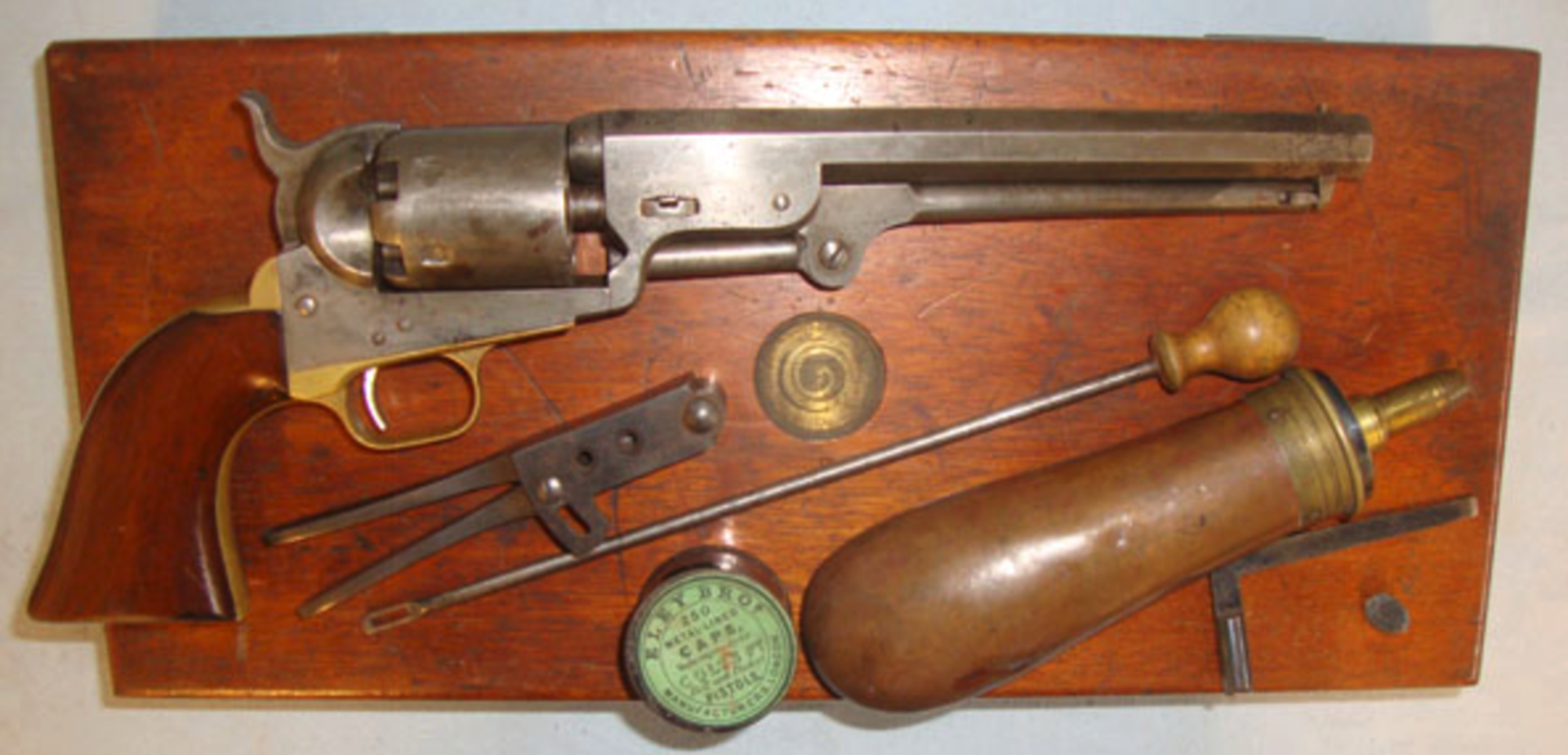 CASED, ORIGINAL, EARLY PRODUCTION, ALL MATCHING NUMBERS INCLUDING CYLINDER, 1853-1854, Colt Revolver - Image 3 of 3