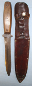 WW1 U.S. Fighting/ Trench Combat Knife By Case Cutlery Co & Leather Scabbard
