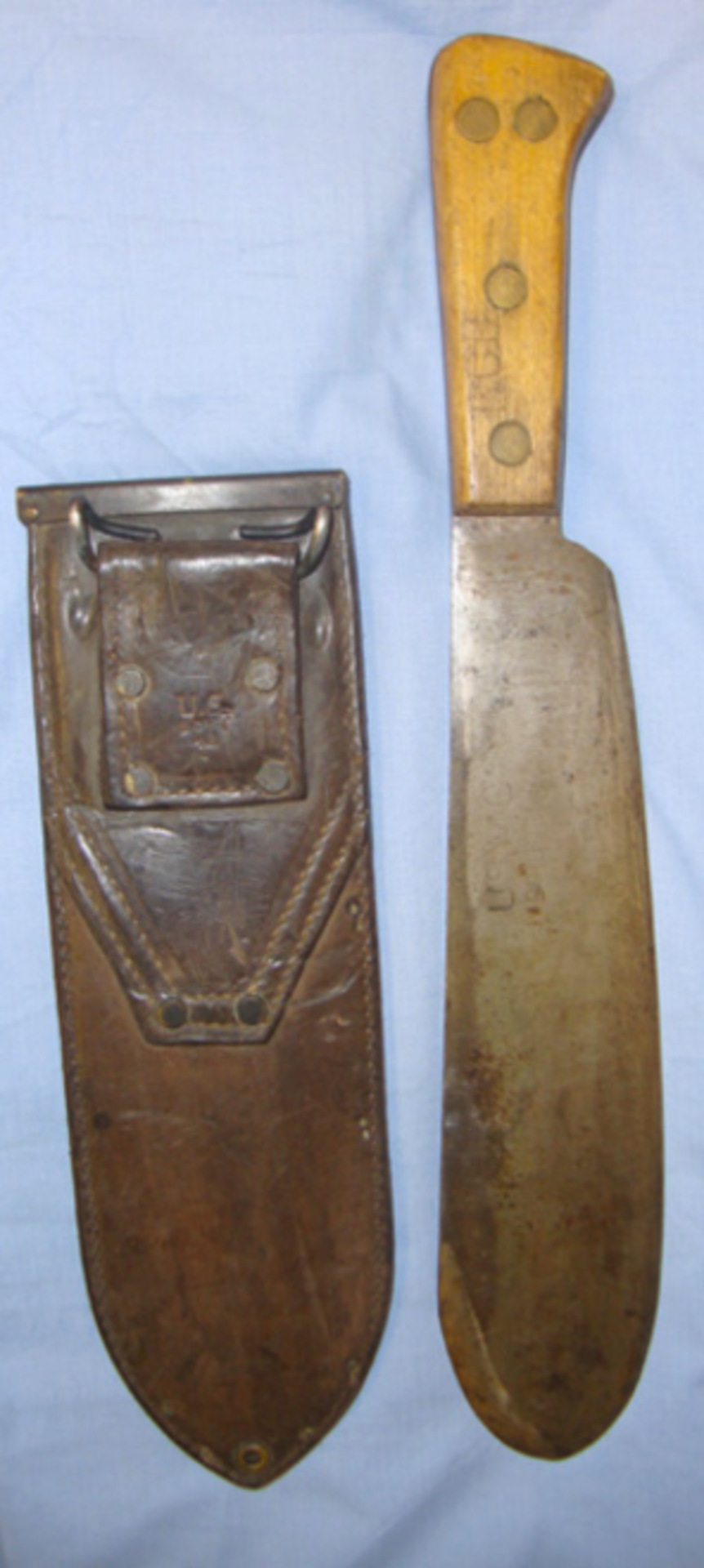 WW2 U.S.M.C. Briddell Hospital/ Medical Corps Fighting Knife Machete & Scabbard - Image 3 of 3