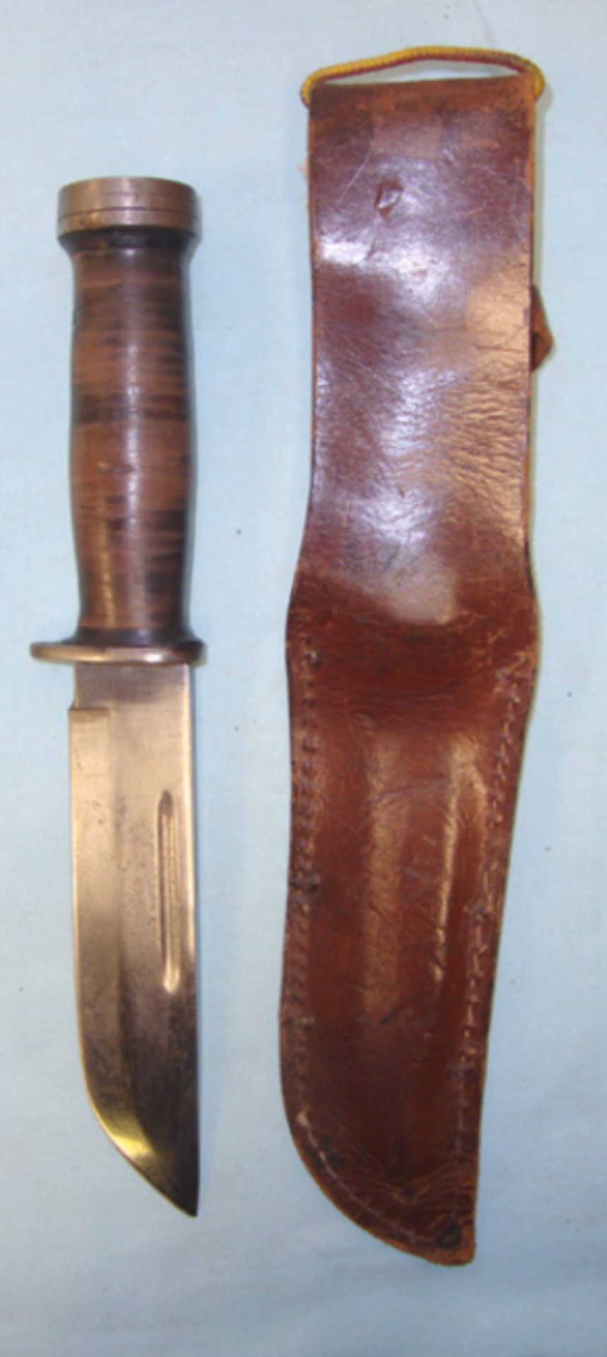 WW2 U.S Cattaraugus 225Q ' Quartermasters' Fighting Knife And Sheath - Image 3 of 3