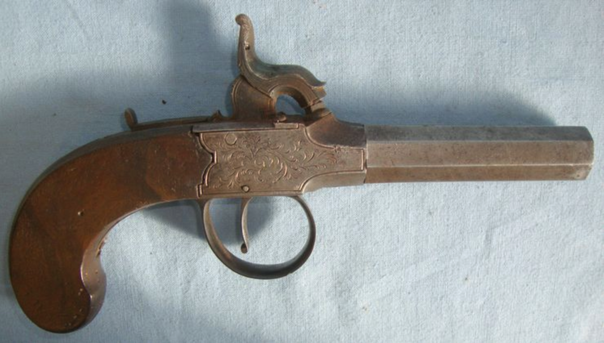 Durs Egg London 1748-1831, English .44" Bore Percussion Pocket Pistol