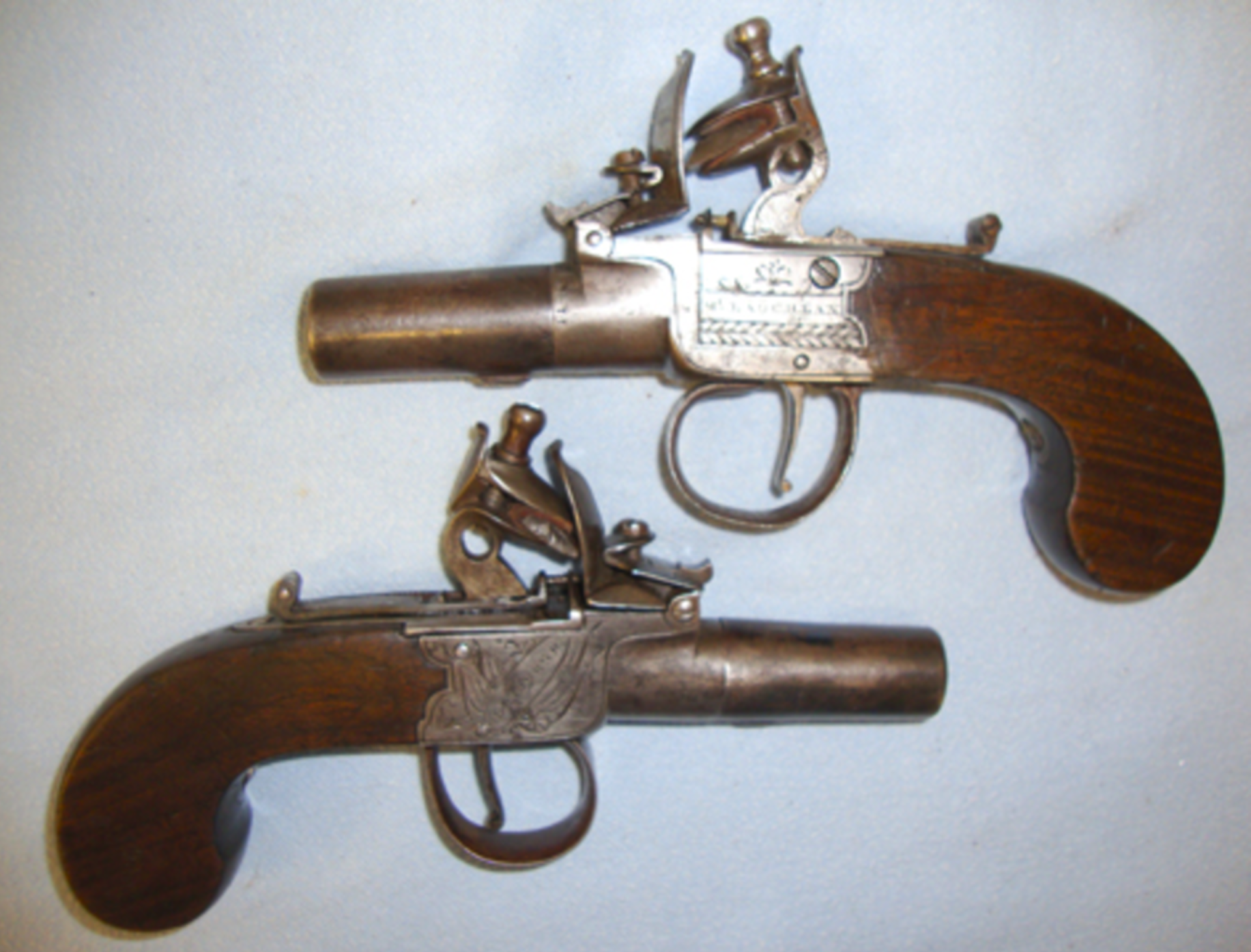 Quality 1806-1849 Flintlock Pocket Pistols With .47" Calibre Screw Off Barrels