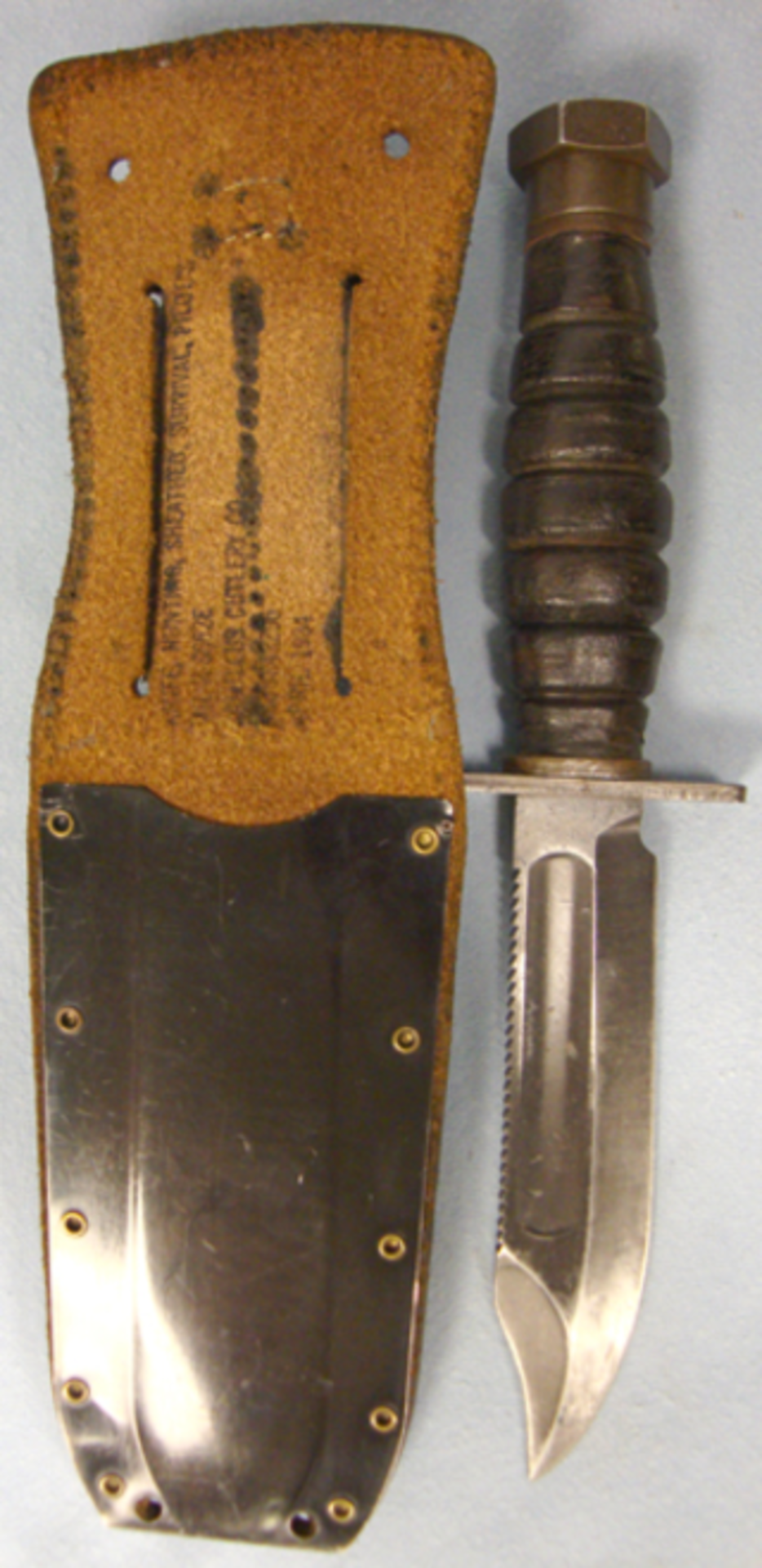 US Air Force Jet Pilots Survival Knife, Scabbard and Honing Stone - Image 3 of 3