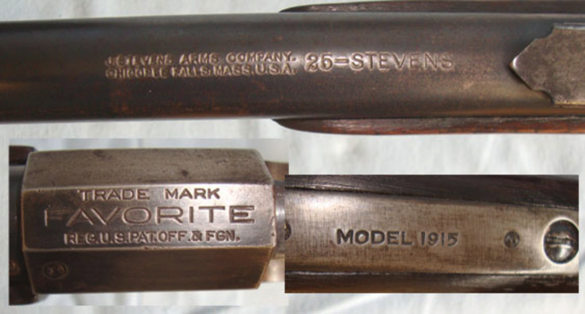 American Stevens Arms Co Model 1915 ÔFavoriteÕ .25 Rim Fire Under Lever Single Shot 'Take Down' - Image 3 of 3