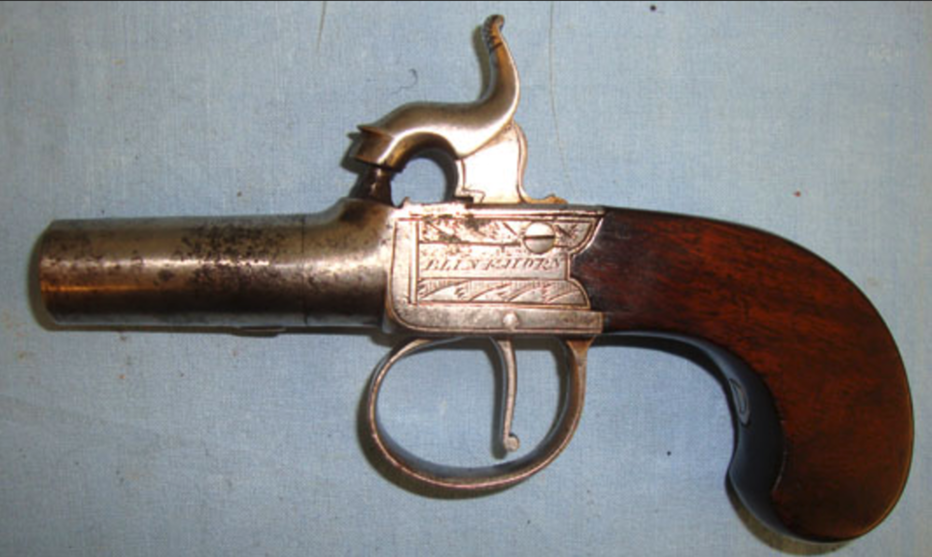 Mid 1800's English, .45" Bore, Percussion Pocket Pistol With Screw Off Barrel By Holbeach Blinthorn. - Image 2 of 3