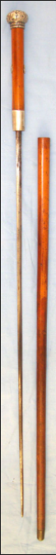Victorian/ Edwardian Gentlemans Mallaca Sword Stick - Image 3 of 3