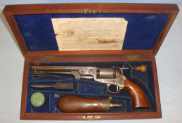 CASED, ORIGINAL, EARLY PRODUCTION, ALL MATCHING NUMBERS INCLUDING CYLINDER, 1853-1854, Colt Revolver
