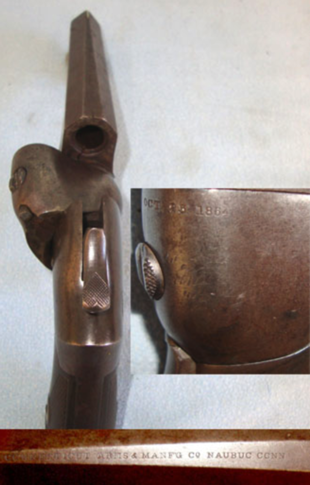 RARE, Large,1865-1868 American Civil War Era, Connecticut Arms & Manufacturing Co, Derringer Pistol - Image 2 of 3