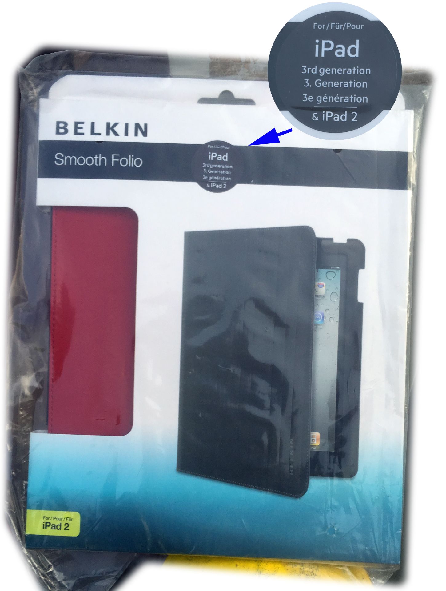 Lot of 1 Units-Belkin F8N619cwC02 Folio Case for iPad - Red - Gen 1, 2 and 3 - Image 2 of 3