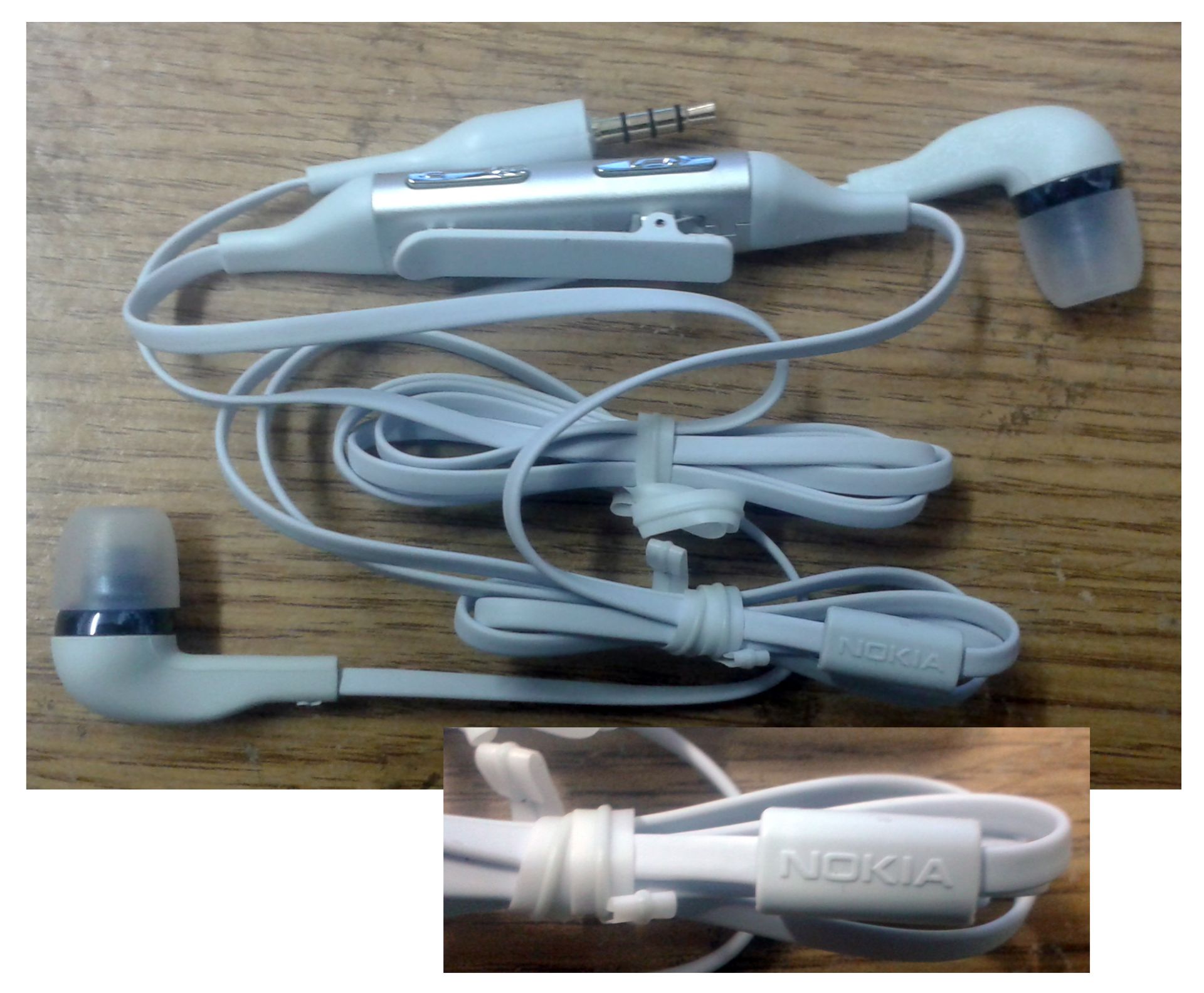 Lot of 200 Units-Nokia WH-701 Wired Stereo Music Headset (White) - Bulk Packed - Image 2 of 2