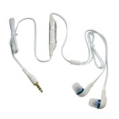 Lot of 200 Units-Nokia WH-701 Wired Stereo Music Headset (White) - Bulk Packed